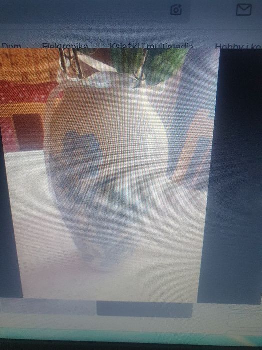 Wazon wysoki ceramiczy z pięknym motywem roslinnym  wys. 29cm 1 uszczerbek