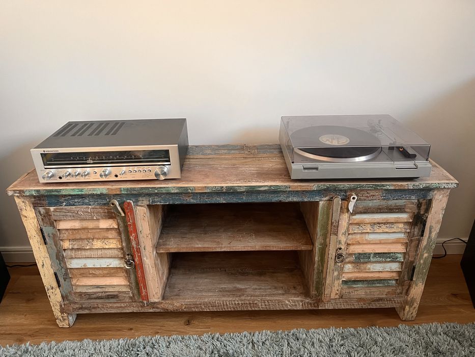 Szafka RTV komoda drewniana kolonialne boho