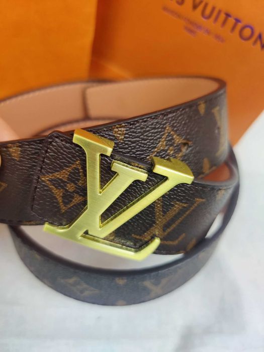 Pasek unisex 4cm Louis Vuitton z pudełkiem i torebka nowość
