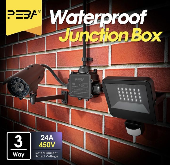 Pack 4 Caixa conexão impermeável luminárias p/ exterior estanque Peba