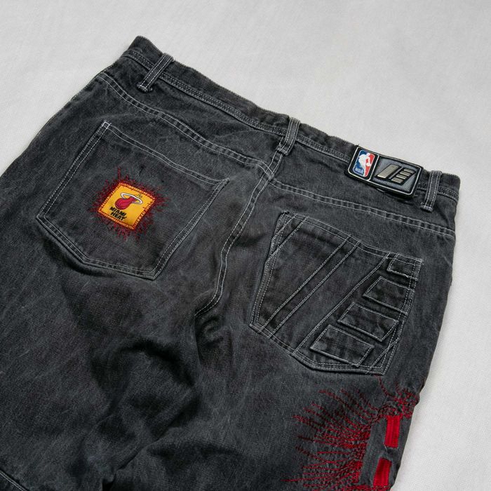 UNK Denim NBA Miami Heat spodnie jeansowe baggy 32us