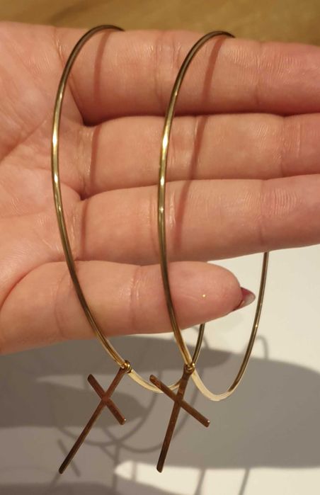 Kolczyki Beryl, pozłacane, nowe