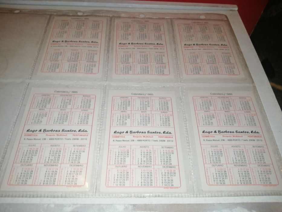 Calendários de bolso (1985) | Pinturas de Bianchi