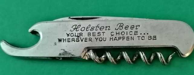 Canivete em aço alemão de 3 funções, cerveja Holsten