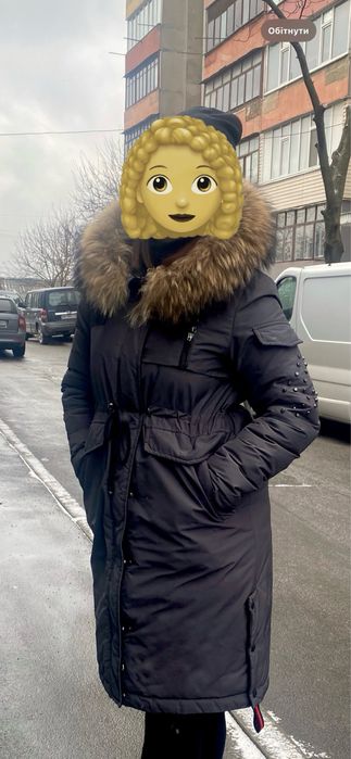 Парка жіноча з натуральним хутром