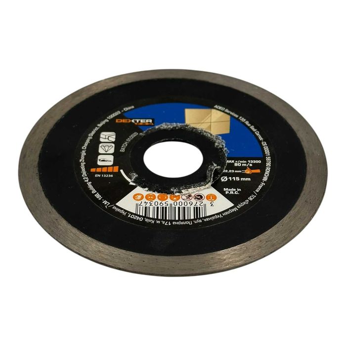 Tarcza diamentowa pełna 115X1.6X22.2mm DEXTER