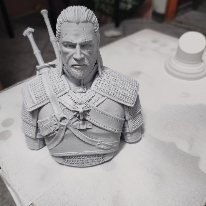 Popiersie Gerlata Wiedźmin, figurka 3d żywica