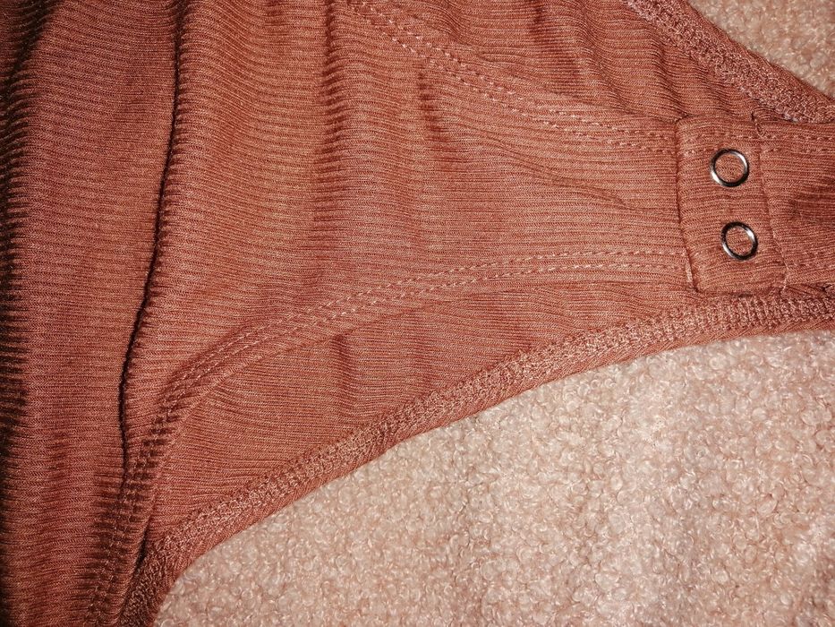 CROPP _ body bluzka Prążkowany materiał. Brudny /brązowawy róż. _ NOWE