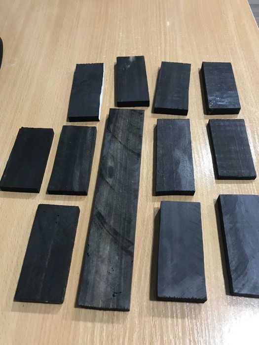 Чёрное дерево Эбен (Ebony) полосы 40–50 мм. Резка под размер