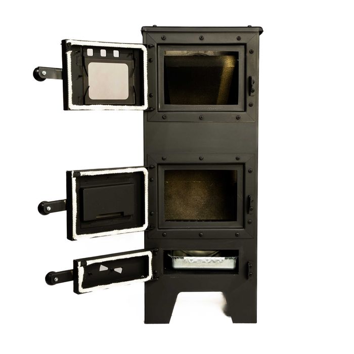 PIEC szamotowy z szybą koza kominek stalowy POLSKI EKOPROJEKT 2022