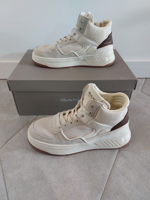 Buty Gant jak nowe 37 sneakersy trampki tenisówki wysokie beżowe