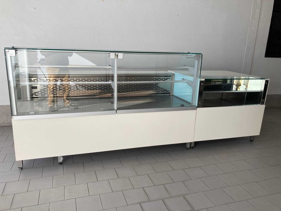 Vitrine e balcão pastelaria padaria cafetaria como novo