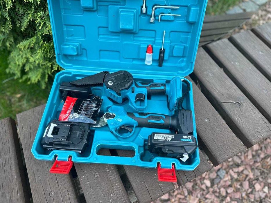 Набір 2 в 1 акумуляторна ланцюгова мініпилка 6 дюймів + секатор 4.5см