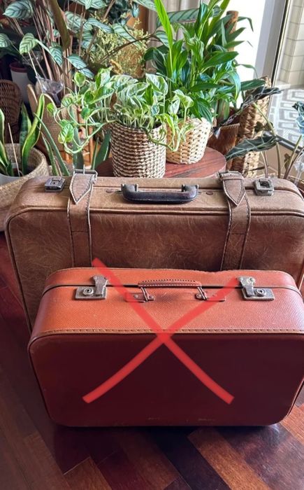 Mala vintage castanha