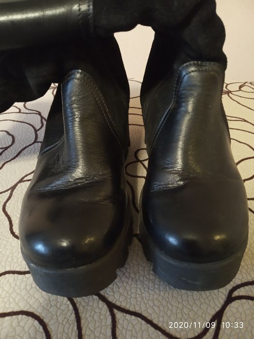 Новые кожаные зимние сапоги 35-36р