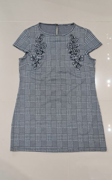 Elegancka bluzka tunika pepitka