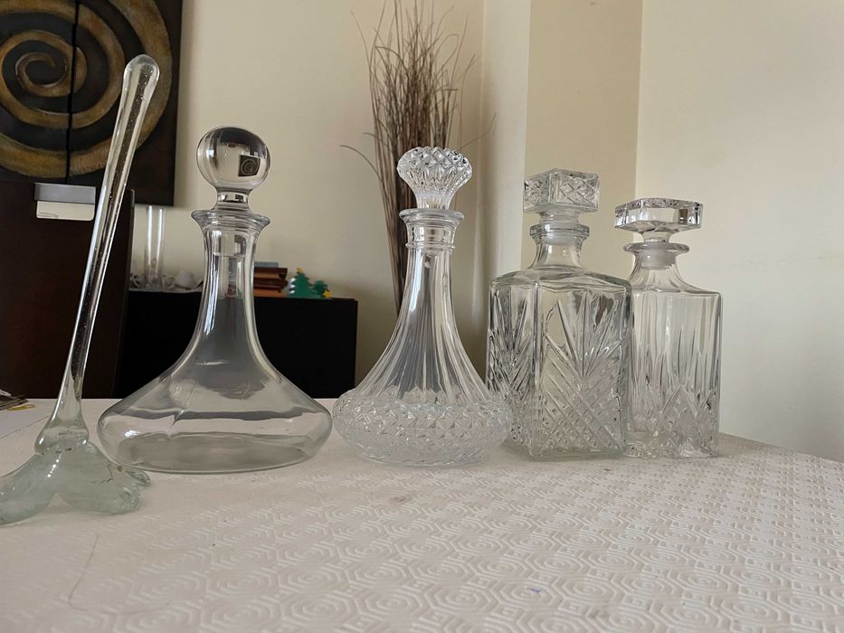 Garrafas de cristal (novas)