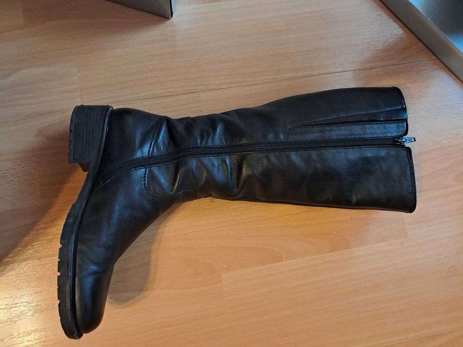 Czarne kozaki GABOR Comfort rozmiar 39 skóra