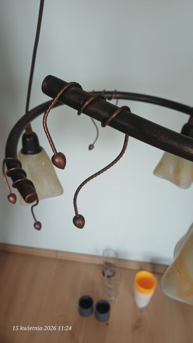Lampy sufitowe wiszące  vintage 5 i 3 punktowa