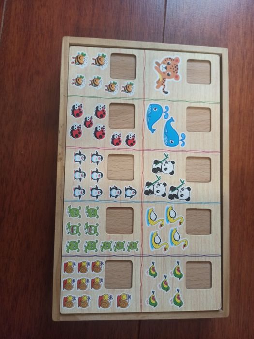 Деревянный набор для обучения математика 2 в 1