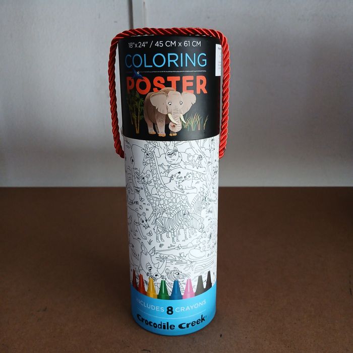 Kit de Poster para Colorir com 8 lápis cera + Auto