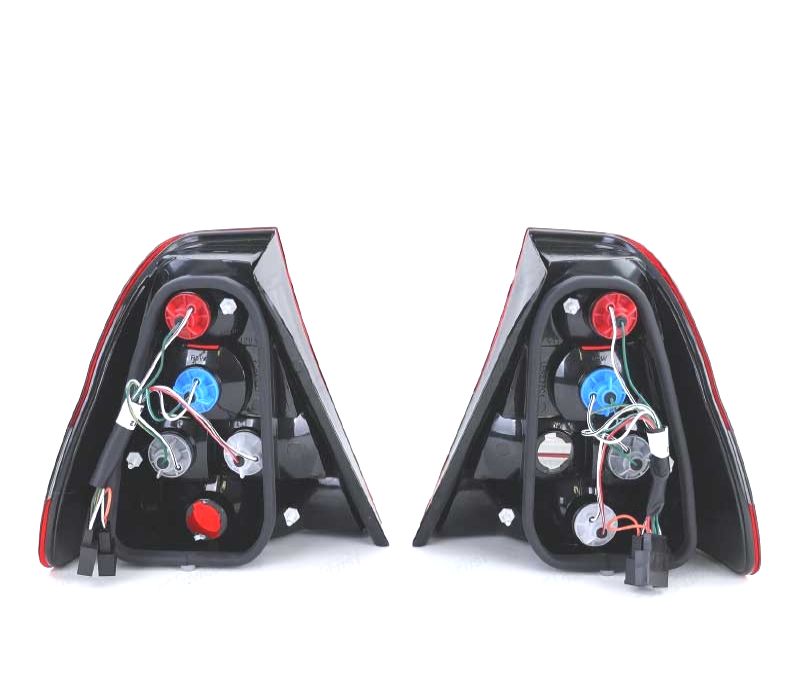 FAROLINS TRASEIROS BMW E46 COMPACT VERMELHO PRETO