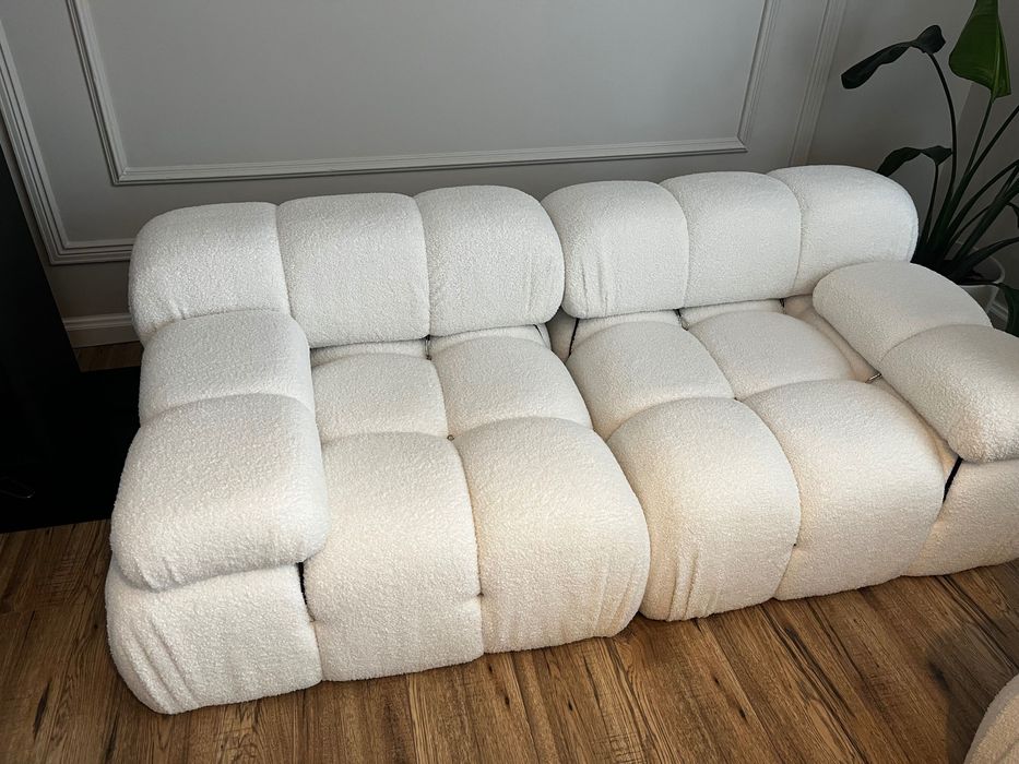 Przepiękna nowa sofa tkaniny boucle