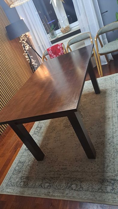 Stol rozkladany drewniany. Lite drewno