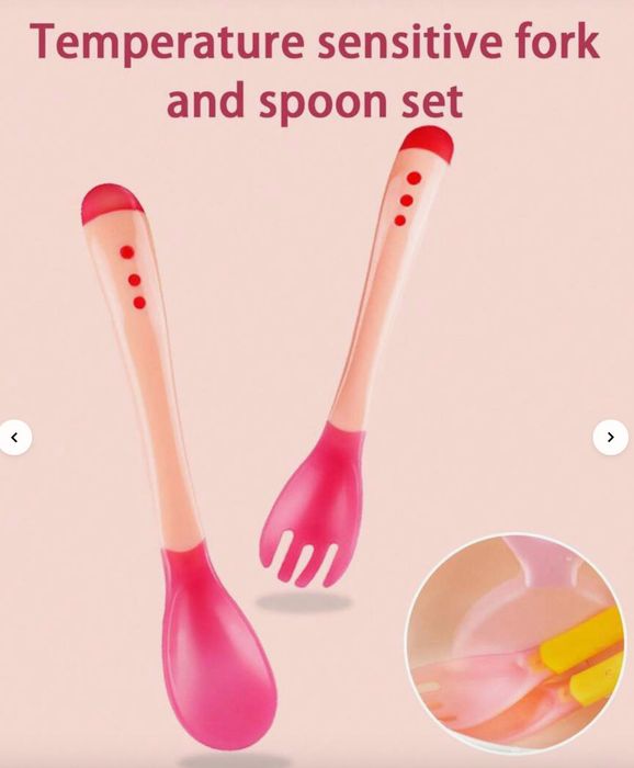 Colher + Garfo Termosensíveis para Bebé