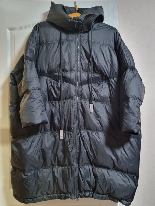 Пальто пуховик зимовий батал оверсайз колір чорний довге