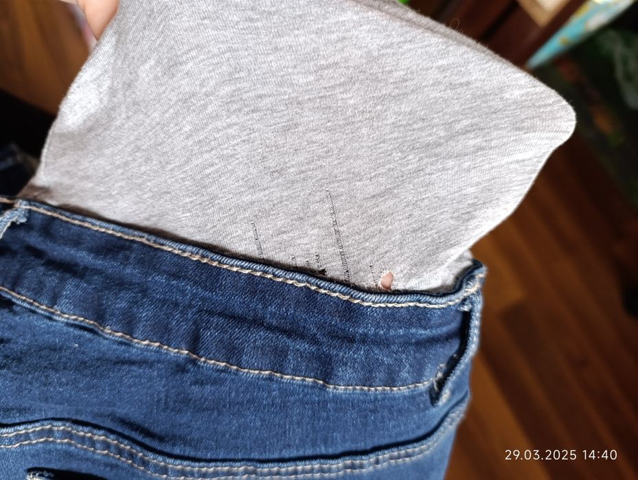 Spodnie spodenki ciążowe m jeansowe wiosna