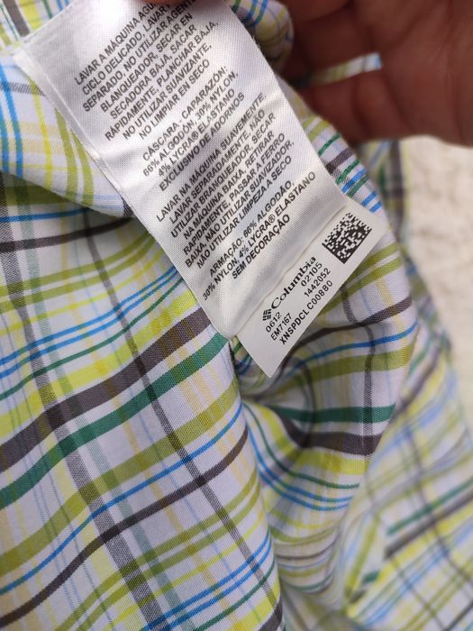 Koszula męska Columbia XXL krótki rękaw bawełniana XXL w kratę