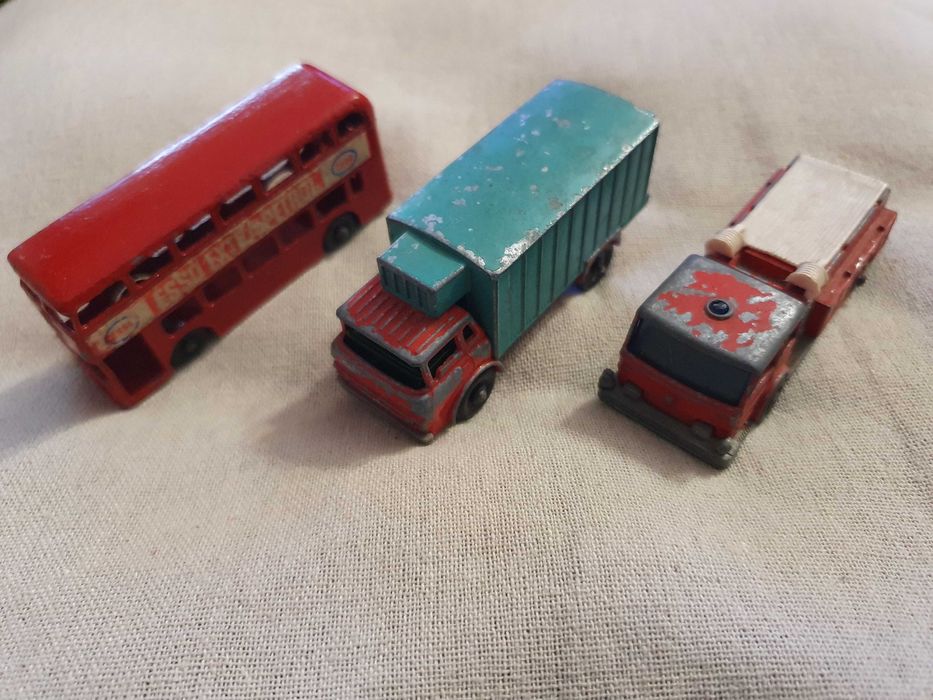Carrinhos Matchbox by Lesney: Daimler Bus, GMC, Fire Pumper - Anos 60
