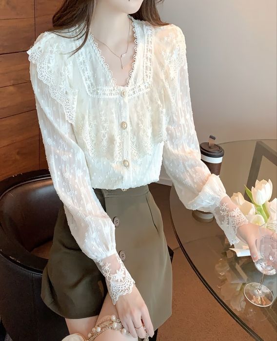 Рубашка вінтажна дуже гарна біла