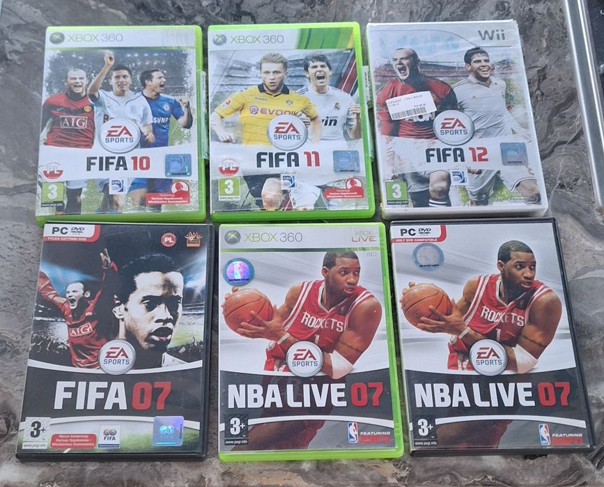 Fifa 7,10,11,12 oraz nba 07