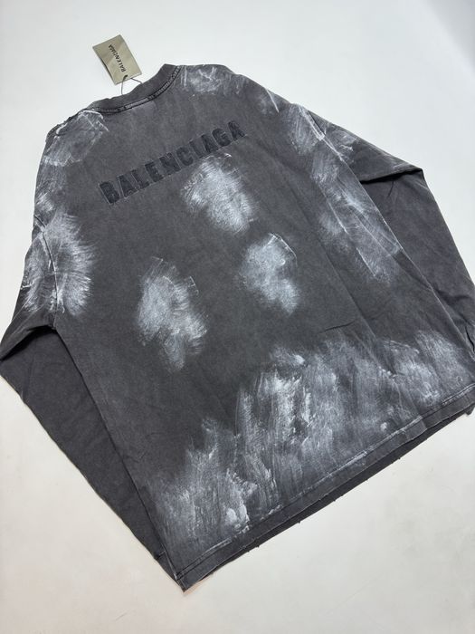 Лонгслів Balenciaga Basic Logo Grey M L Dirty fit ERD Vetements
