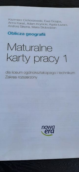 Oblicza geografii 1 maturalne karty pracy