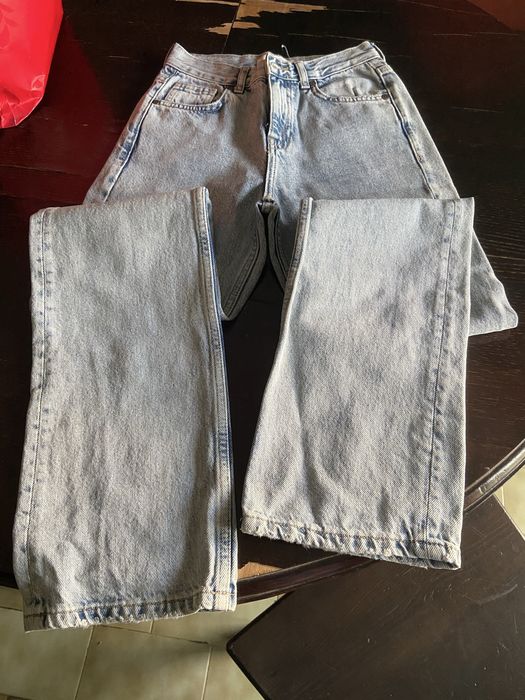 Calça de ganga MNG de lavagem  azul claro