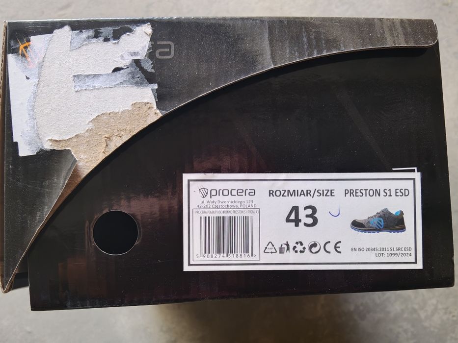 Buty robocze Procenta Preston S1 ESD roz. 43