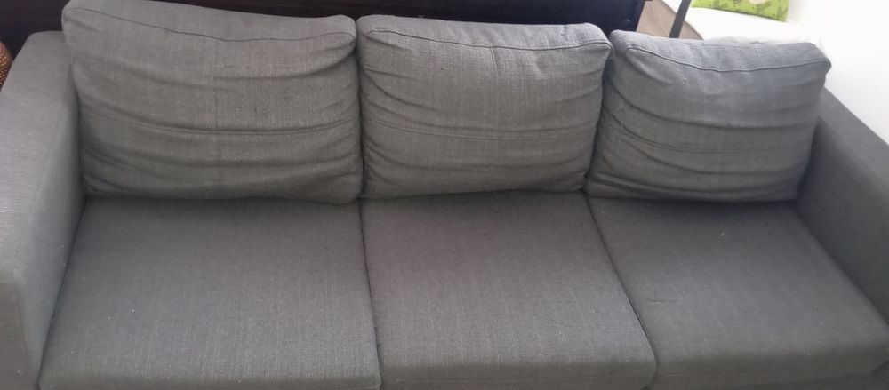 Sofá 3 lugares cinza escuro