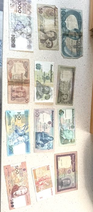 Notas escudo verdadeiras colecao