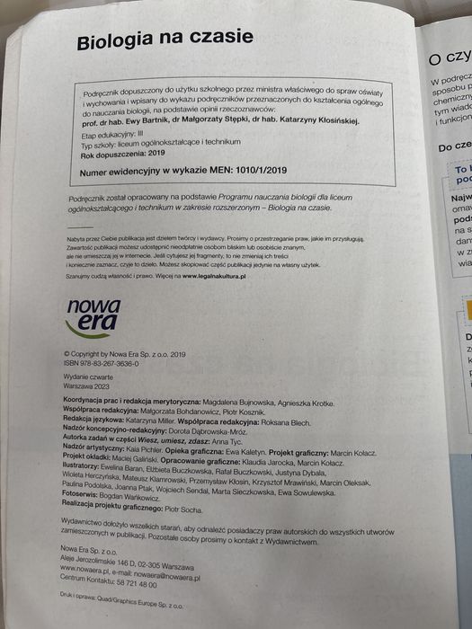 Biologia na czasie 1 zakres rozszerzony