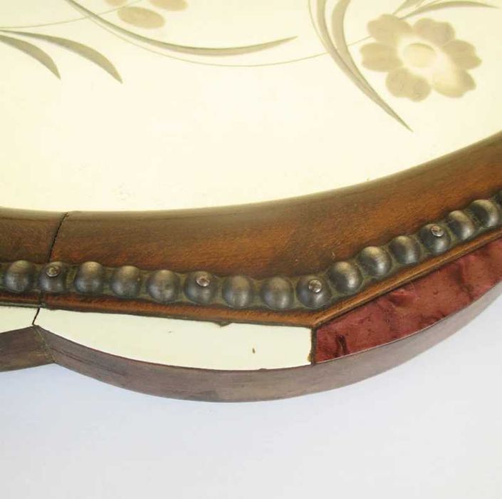Antiga bandeja/tabuleiro Art Deco espelhada