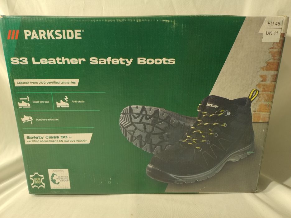 Obuwie Buty Robocze S3 Wysokie R45 Parkside
