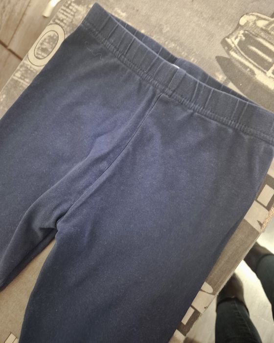 Sinsay granatowe cienkie legginsy getry 110