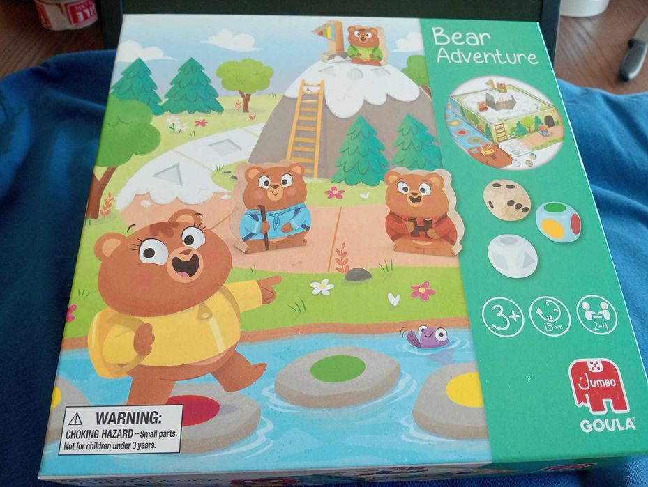 Jogo de Tabuleiro Madeira Goula Bear Adventure