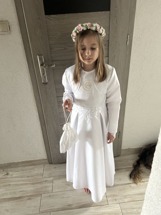 Sukienka komunijna 146/152 plus dodatki