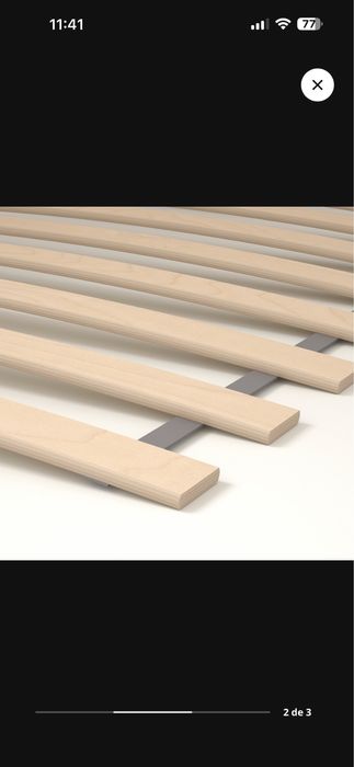 Cama solteiro com estrado do ikea neiden