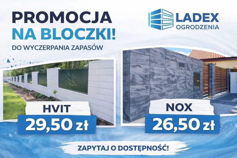 Bloczek Ogrodzeniowy HVIT/NOX 50x20x20 Puck