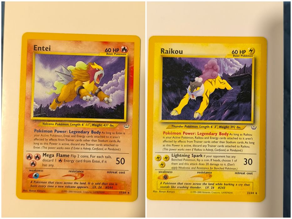 Carta Pokémon Entei /Raikou